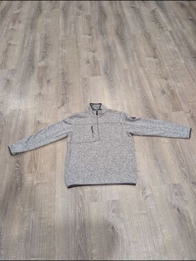 Sun Mountain Golf Fleece Sweater Knit Half-Zip Pullover Gray Men's Size Small